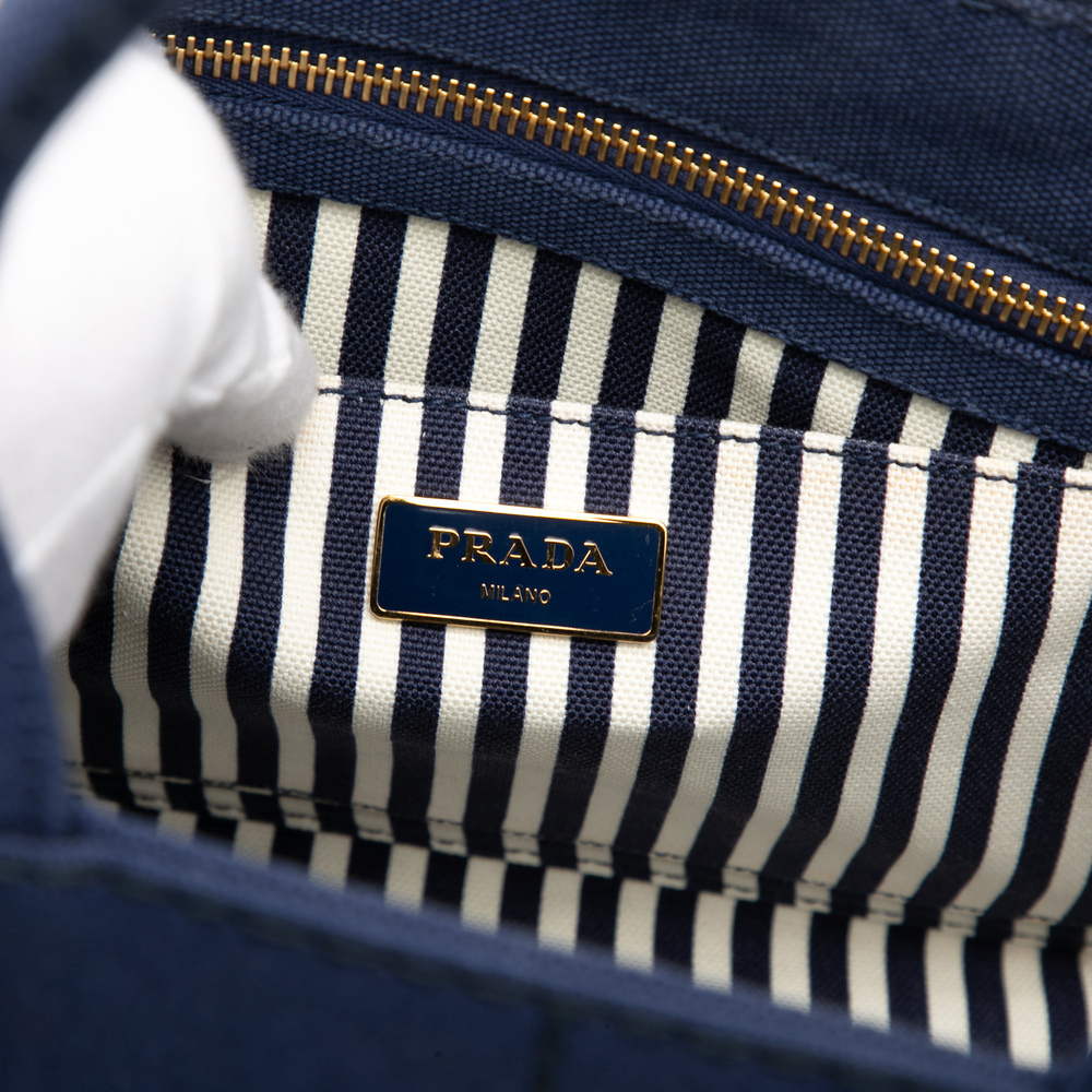 Pre-Loved Prada Small Canvas Canapa Logo Satchel - Picture 5 of 7